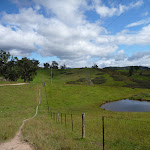 Six Foot Track walking through open farmland west of Megalong Rd (412772)