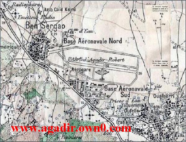 مطار أكادير انزكان مدني فيما مضى  Carte_IGN_1958_WEB-copie-1