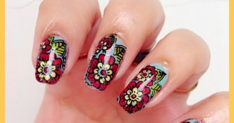 Flowers nail art