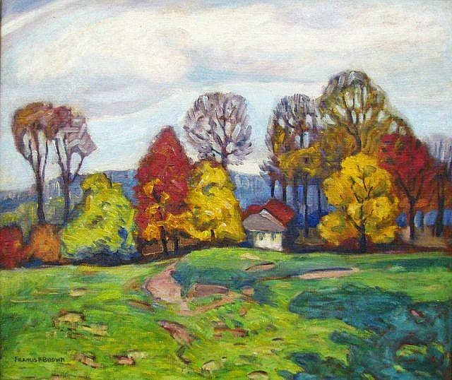 Francis Focer Brown - Brown County Landscape with Homestead