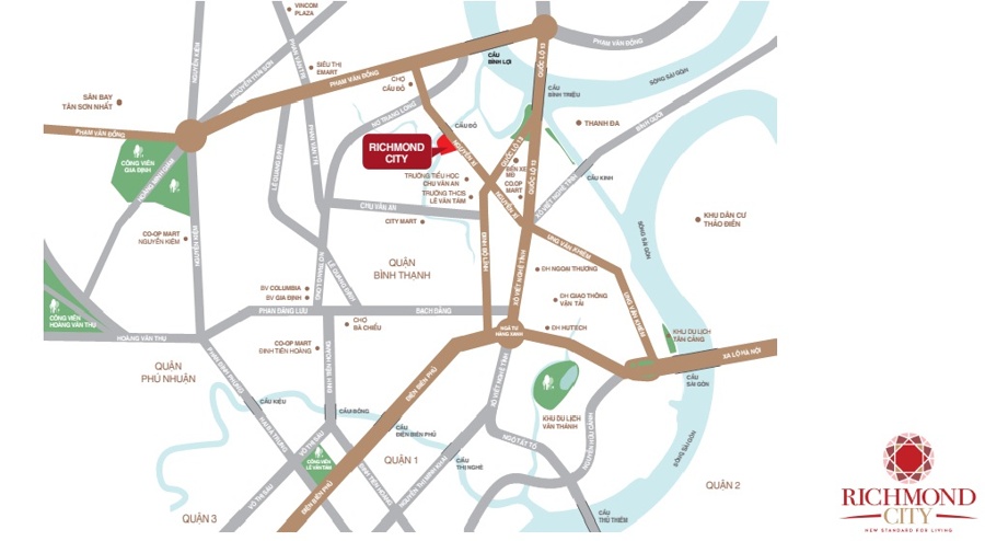 vị trí dự án richmond city vị trí dự án richmond city