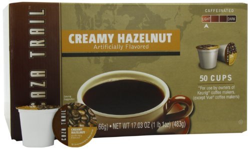 Caza Trail Creamy Hazelnut, 50-Count Single Serve Cup for Keurig K-Cup Brewers