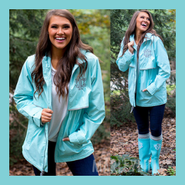 Monogrammed New England Rain Jacket