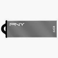  PNY Metal Attache USB 2.0 Flash Drive (P-FDU64G/APPMTM-GES3)