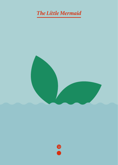 A Pequena Sereia cartaz minimalista A Pequena Sereia cartaz minimalista