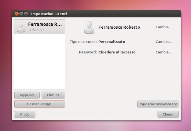 Restore the old account manager in Ubuntu 11.10 Oneiric