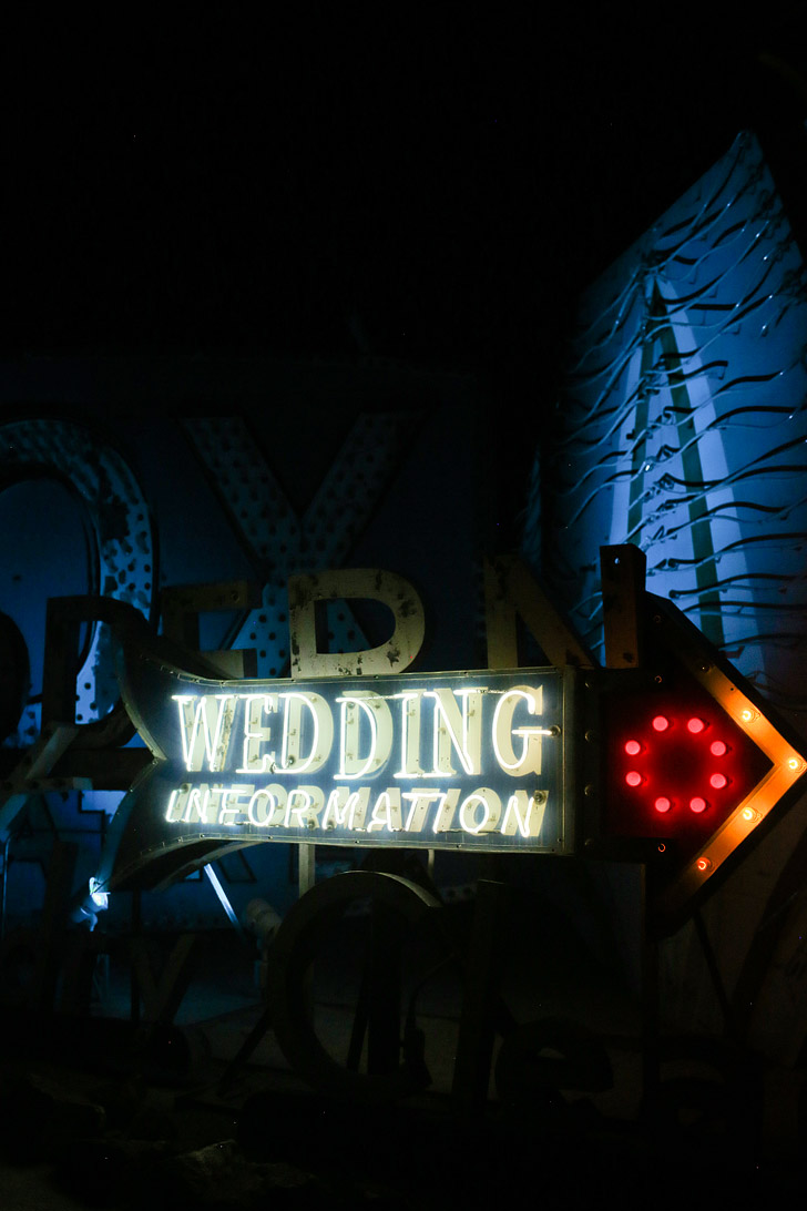 Wedding Chapel Sign at the Neon Sign Graveyard Las Vegas.