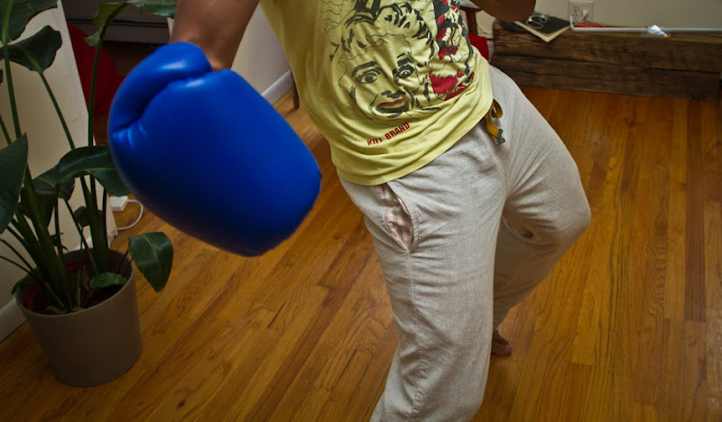 Khaki Linen KCs boxing glove