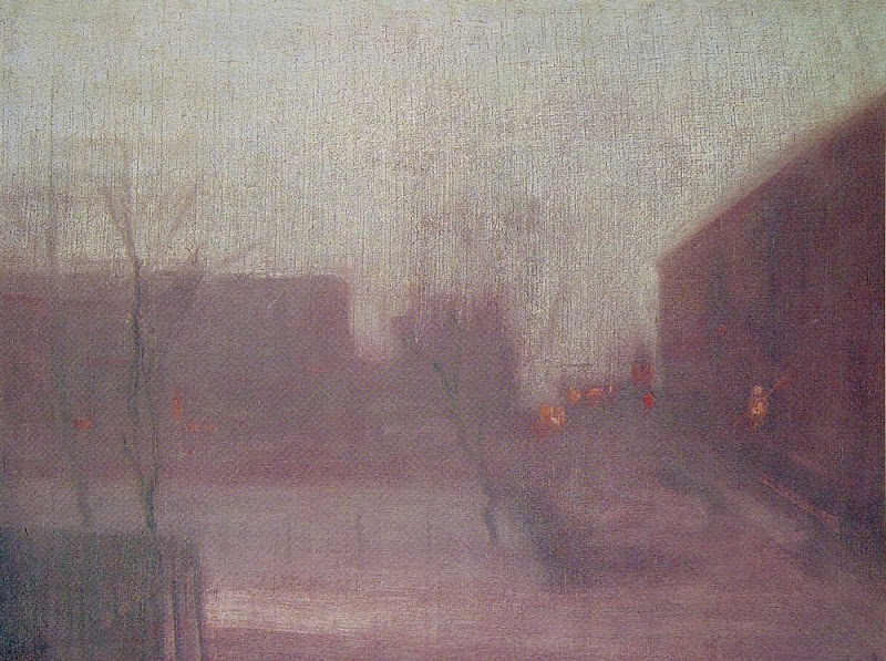 James Abbott McNeill Whistler. Trafalgar Square - Chelsea Snow