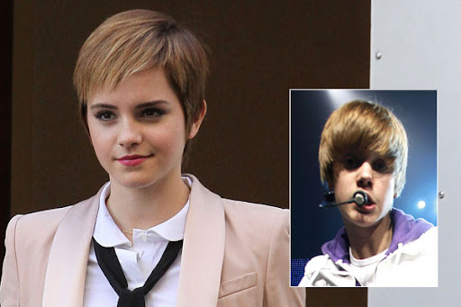 Emma Watson#39;s Bieber hair: hot bieber hair template. Emma Watson#39;s Bieber hair: hot