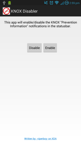 [APP] KNOX Disabler v1.0.1 - Désactiver les notifications Knox facilement [14.10.2013] Screenshot_2013-10-13-14-59-37_small