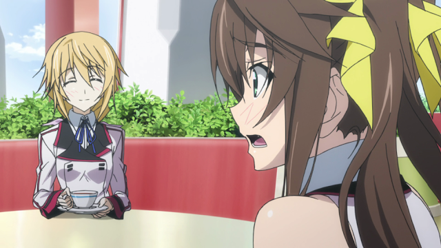 Infinite Stratos Season 2 - Not sure if many people will even know who  Chloe is but this screenshot has two of the main reasons I really want a  season 3. Tabane
