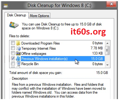 Cách xóa thư mục Windows.old trong Windows 8 2