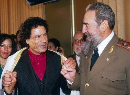 Guerra contra Libia Castro-y-Gadafi