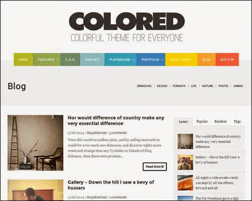 Colored Free Blogger Template