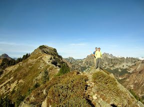 The last false summit, with the real one in the background