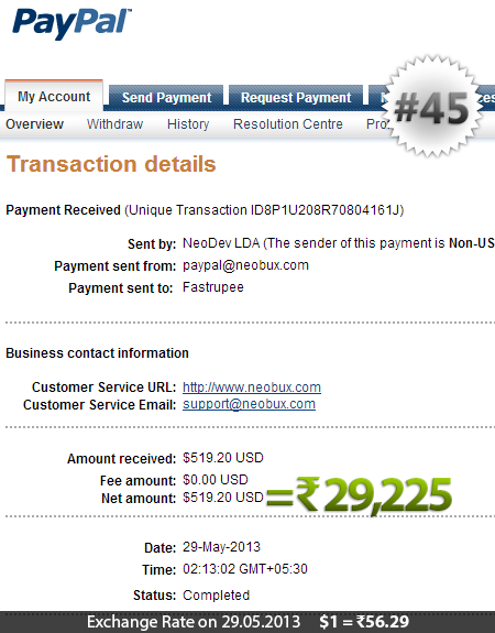 Neobux Payment Proof 45