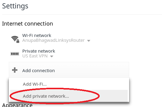 Add Private Network