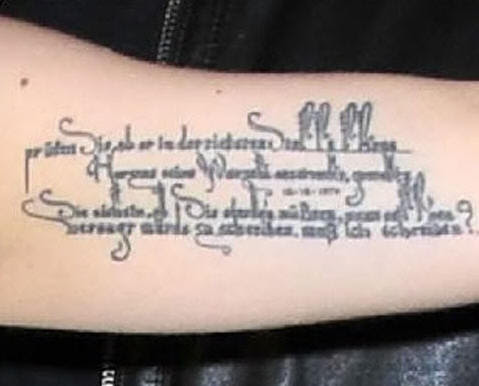 lady gaga tattoo lady gaga rilke tattoo