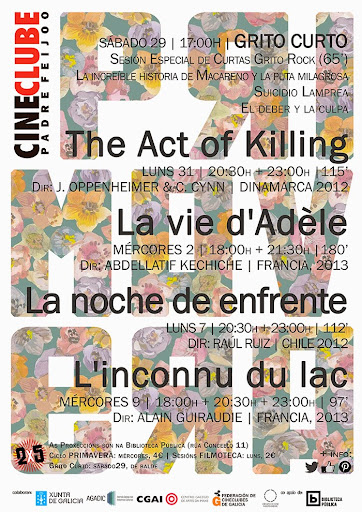 cartaz programación abril 2014 · cineclubePF