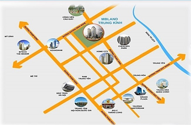 vị trí đắc địa dự án 219 Trung Kính vị trí đắc địa dự án 219 Trung Kính