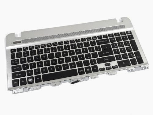  Gateway NV57H Series Palmrest Keyboard Silver AM0HJ000400 AP0HJ000D00