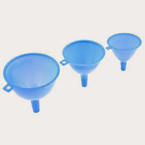  Blue Plastic 3 Sizes 122mm 110mm 95mm Dia Filter Funnels