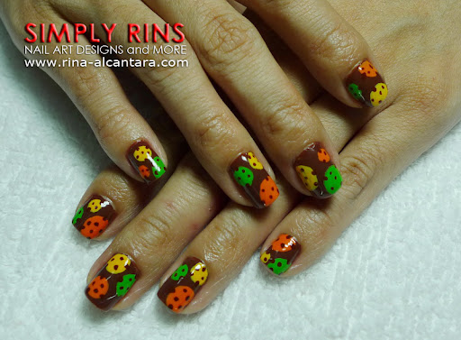 polka dots nail art design by Simply Rins