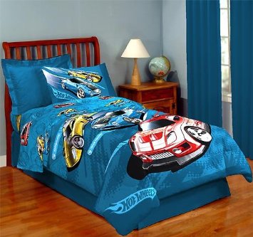 Hot Wheels Race 4 Pc Twin Bedding Comforter And Sheets Set