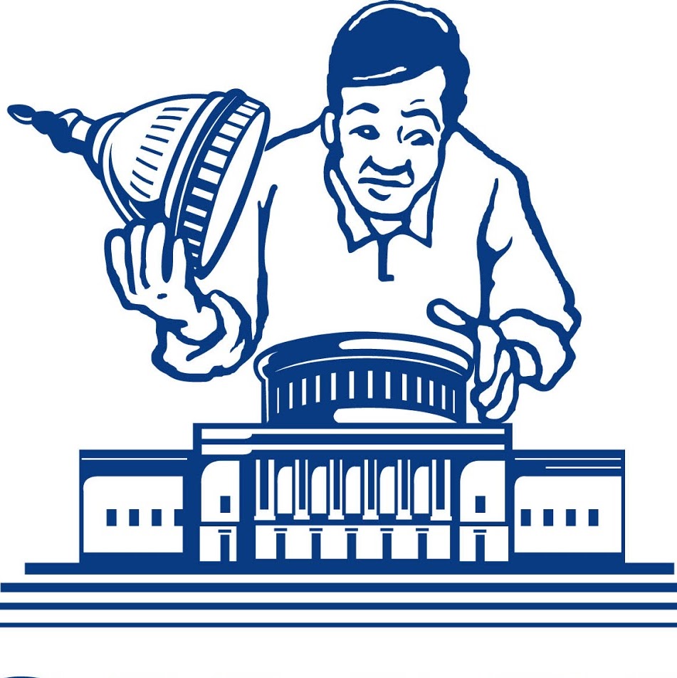 Vote Smart logo which is a man lifting the dome off of the Capital building