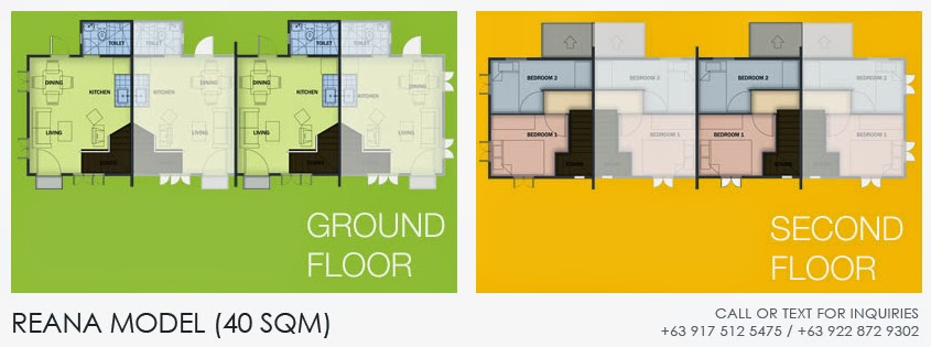 Floor Plan of Reana - Camella Vita Tierra Nevada | House and Lot for Sale General Trias Cavite