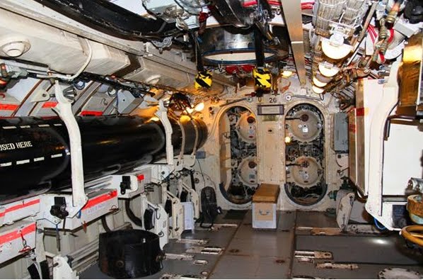 Empty Forward Torpedo room, but on patrol it was all stacked with torpedoes and provisions
