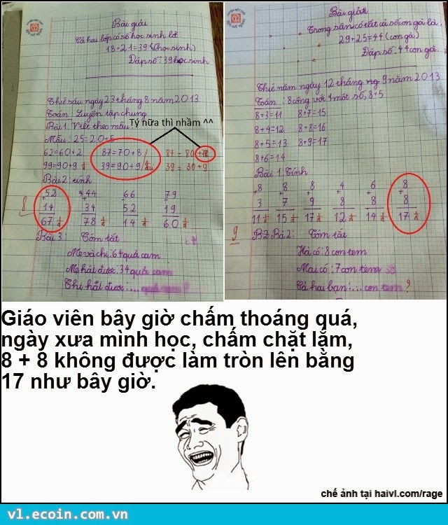 Cô giáo chấm thoáng quá :v