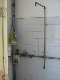 shower in dorm room at the Guangxi Normal University for Nationalities in Longzhou, China