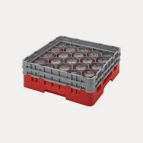  Cambro 20S958416 Camrack Glass Rack, Cranberry (Each)