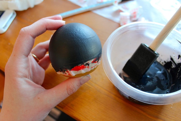 
making chalkboard and ombre wooden paper weights
