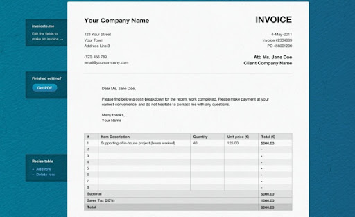 Invoiceto.me - Aplicación web para generar facturas en PDF