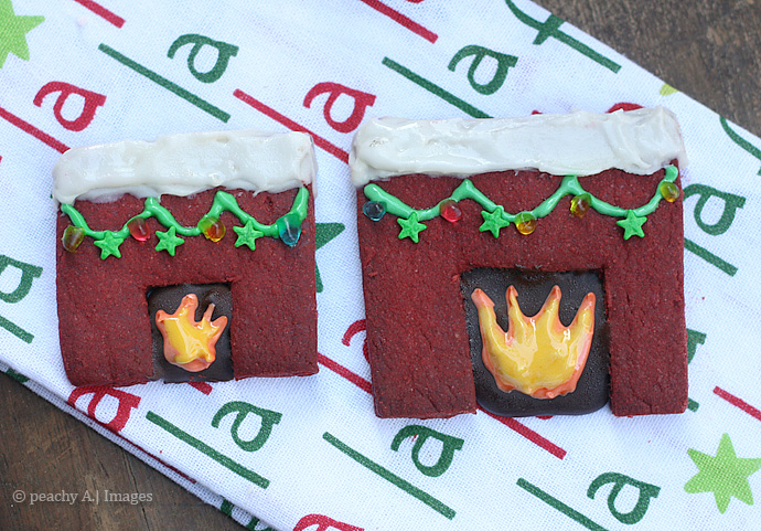 Red Velvet Fireplace Cookies