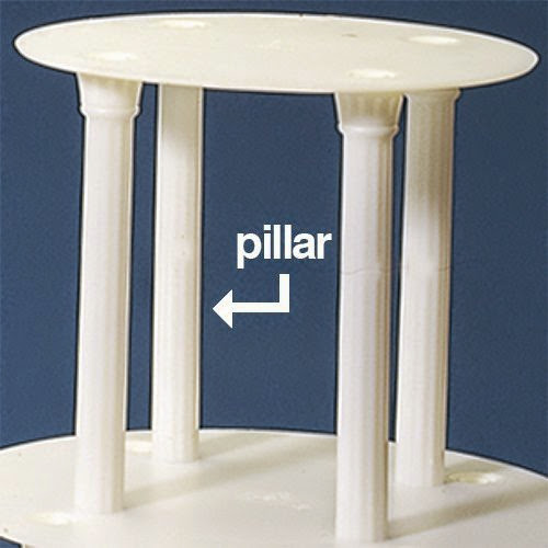 Wedding Cake Stand Pillar, White 7