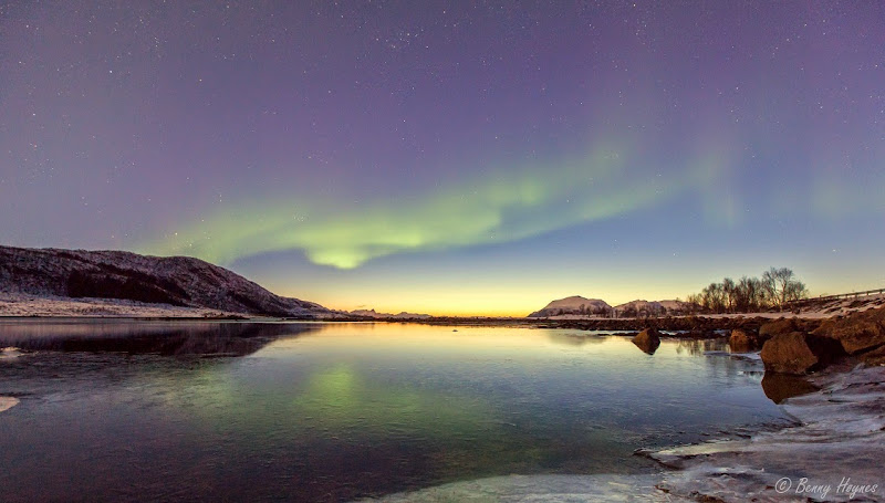 Winter's Last Aurora, Vesterålen, Norway
