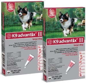  Bayer K9 Advantix II Red, 21-55lbs. 12 Month Supply Flea & Tick