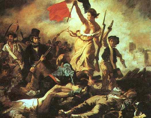 La libertad guiando al pueblo. Eugène Delacroix Cuadro