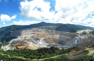 Gold and copper mining area in Papua