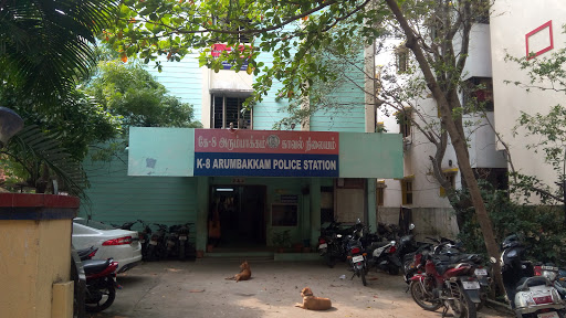 K8 Police Station, MMDA Colony, Water Tank Rd, MMDA Colony, Arumbakkam, Chennai, Tamil Nadu 600106, India, Police_Station, state TN
