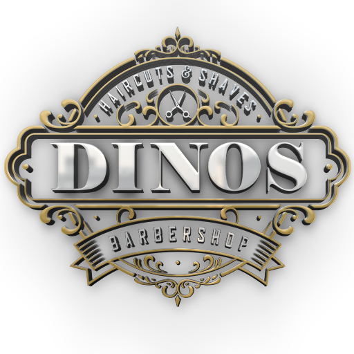 Dino's Barber Shop logo