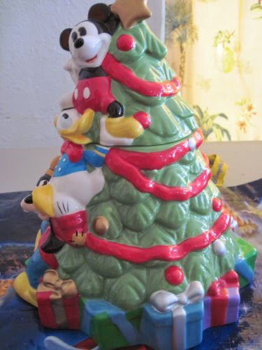 Disney Christmas Cookie Jar Mickey Mouse Donald  &  Goofy