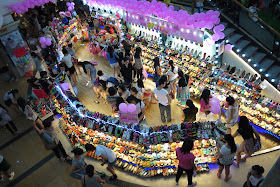 shoe store seen from above at Dongmen in Shenzhen, China