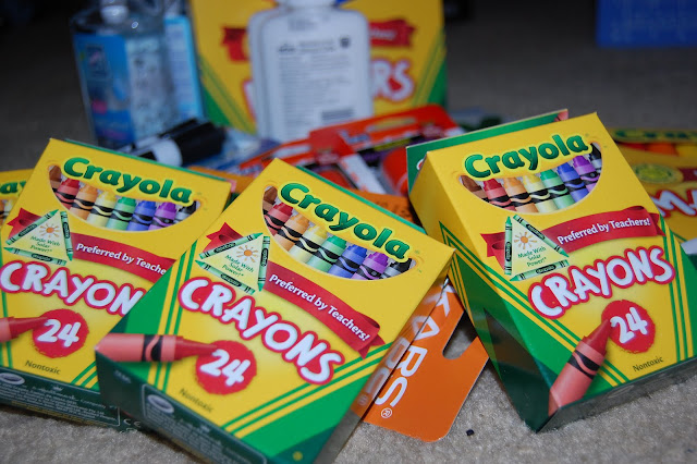 some of MM's school supplies for this fall