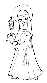 Saint clare of assisi coloring pages