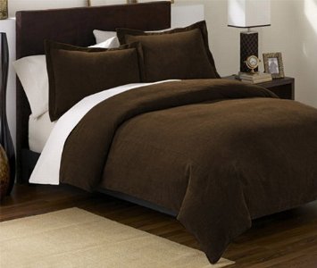 3 Pieces Solid Chocolate Brown Soft Microsuede Comforter King Size King Size Bed Best Price
